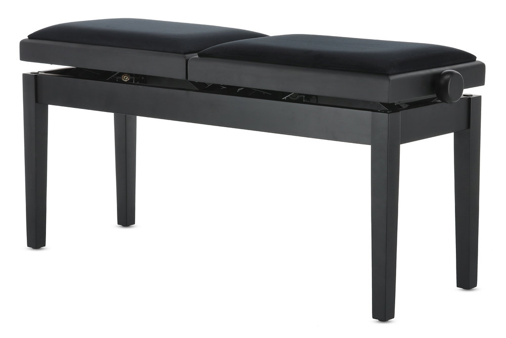 Gewa Banquette Piano Deluxe Double Noir Mat - Banquette Clavier - Variation 10