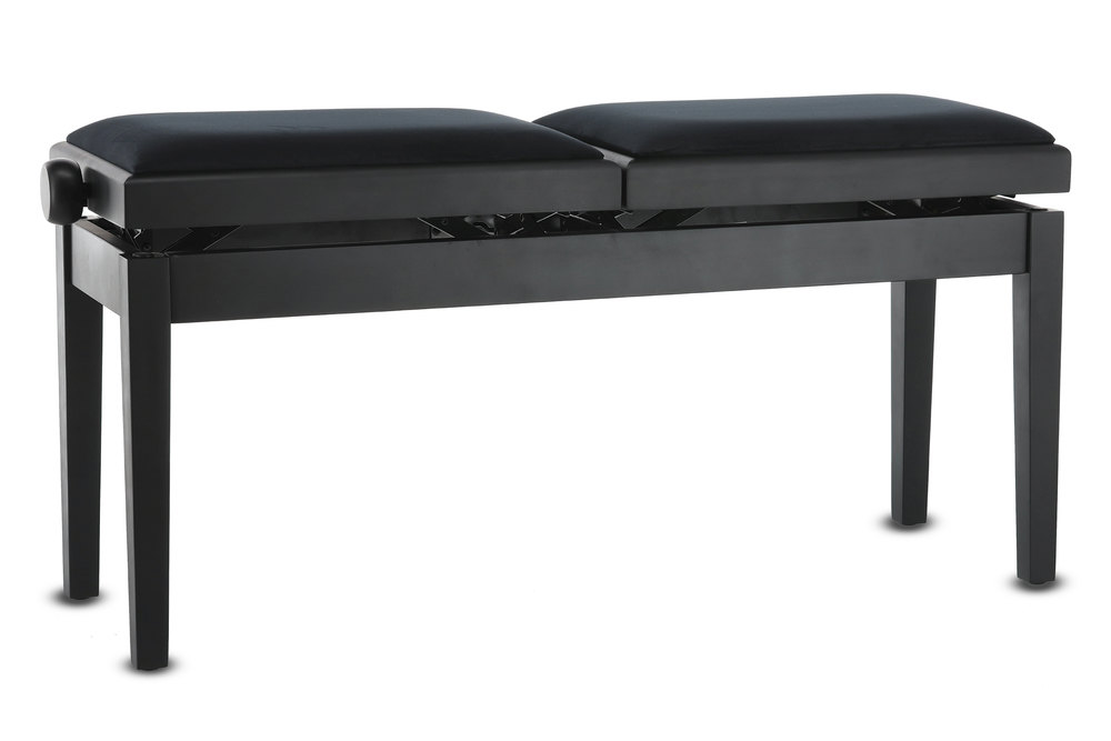 Gewa Banquette Piano Deluxe Double Noir Mat - Banquette Clavier - Variation 1