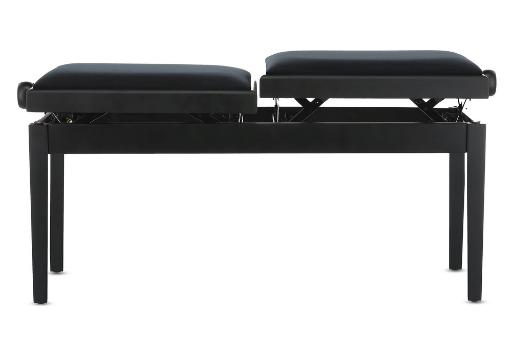 Gewa Banquette Piano Deluxe Double Noir Mat - Banquette Clavier - Variation 7