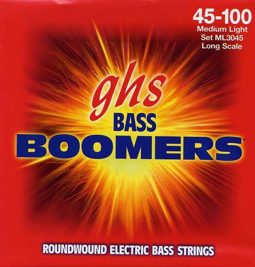 Ghs Jeu De 4 Cordes Basse Elec. 4c Bass Boomers Standard Longscale 045.100 Ml3045 - Cordes Basse Électrique - Main picture