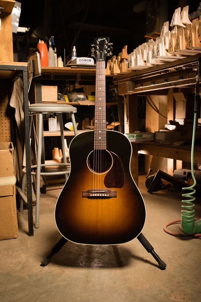 Gibson J-45 50s Original 2020 Dreadnought Epicea Acajou Rw - Vintage Sunburst - Guitare Electro Acoustique - Variation 3