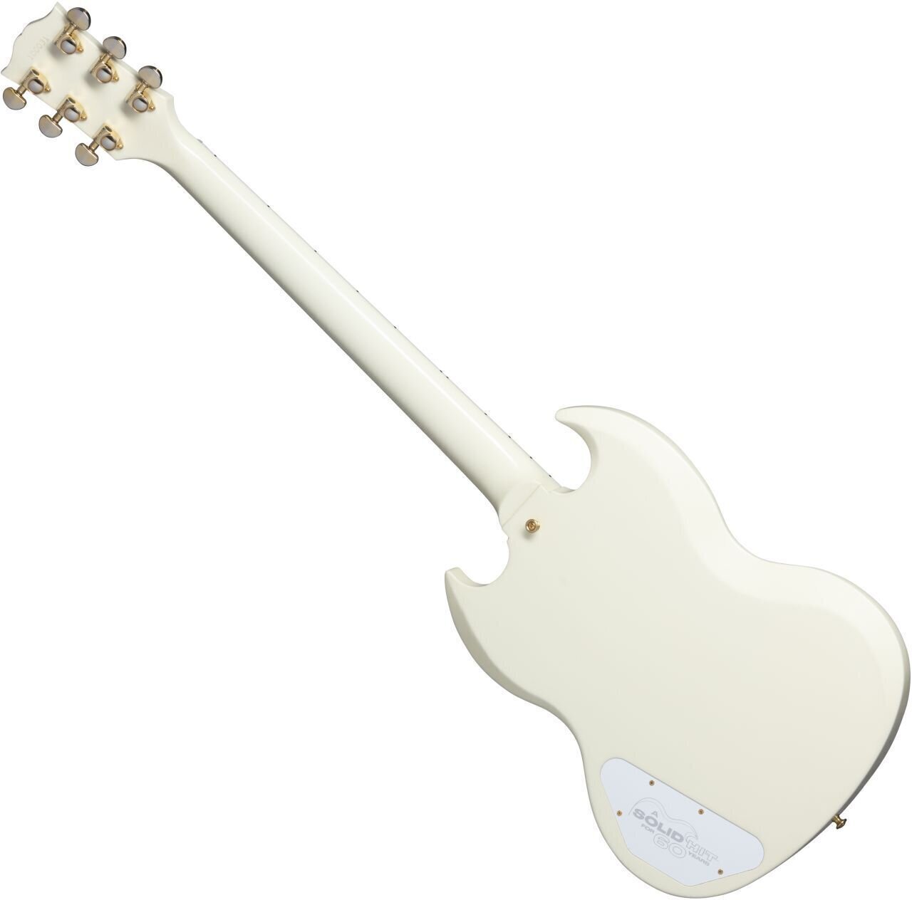Gibson Sg Les Paul Custom 1961 60th Anniversary 3h Trem Eb - Vos Aged Polaris White - Guitare Électrique Double Cut - Variation 1