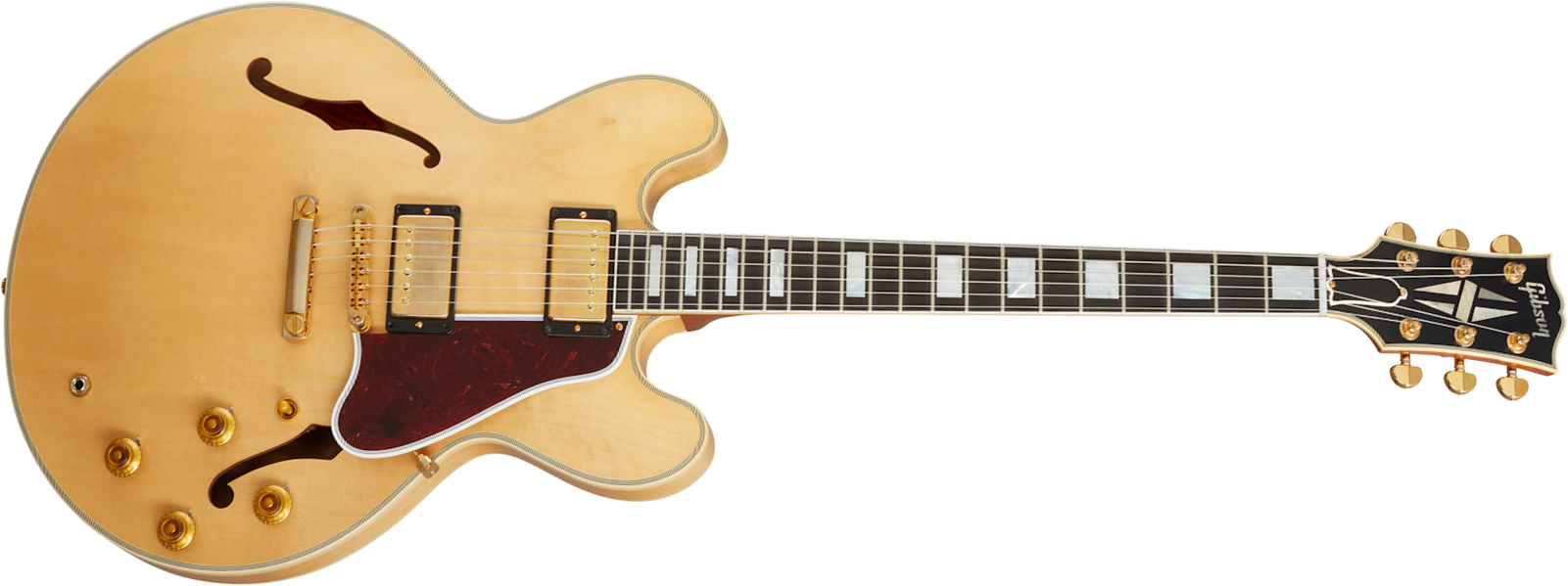 Gibson Custom Shop Es-355 1959 Reissue 2h Ht Eb - Vos Vintage Natural - Guitare Électrique 1/2 Caisse - Main picture