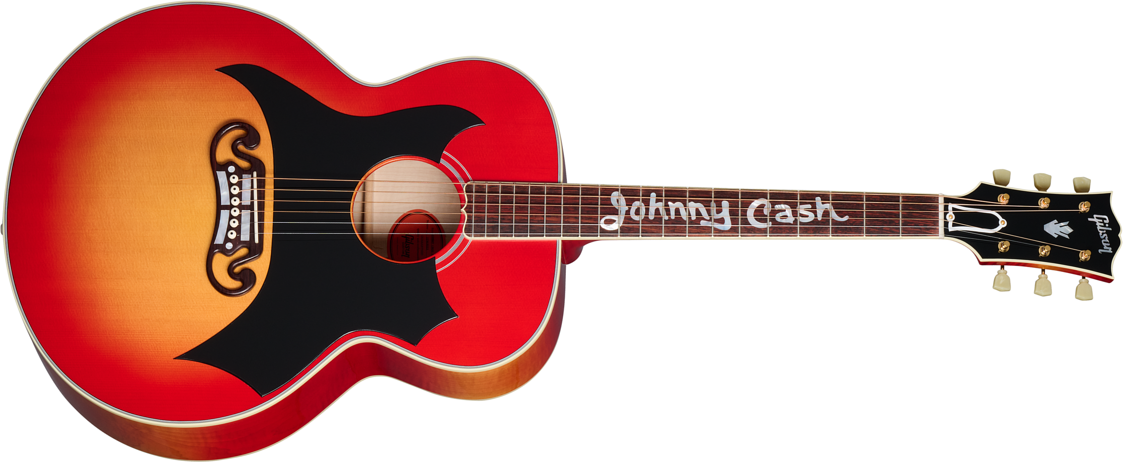 Gibson Custom Shop Johnny Cash Sj200 Tout Erable Rw - Vintage Cherry Sunburst - Guitare Folk - Main picture