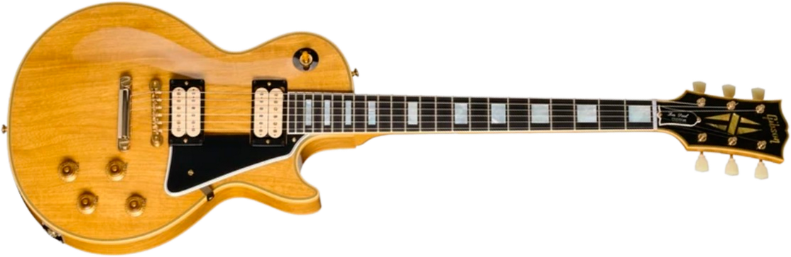 Gibson Custom Shop Les Paul Custom 1957 Korina Le Ltd 2h Ht Eb - Vos Antique Natural - Guitare Électrique Single Cut - Main picture