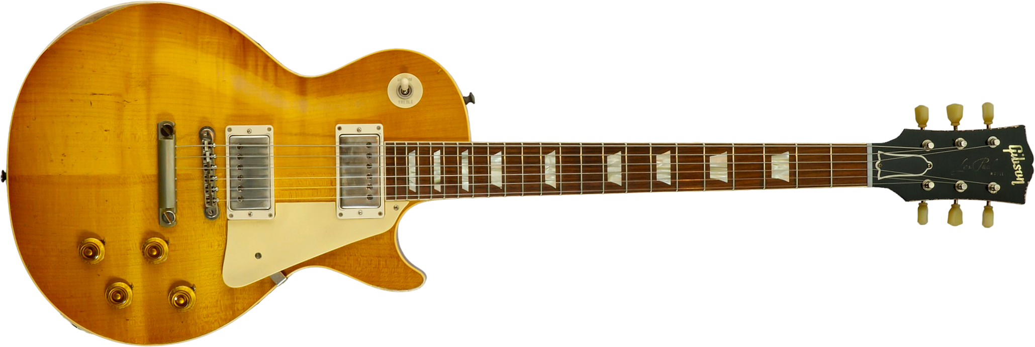 Gibson Custom Shop Les Paul Standard 1958 Reissue 2h Ht Rw #83205 - Murphy Lab Heavy Aged Lemon Burst - Guitare Électrique Single Cut - Main picture