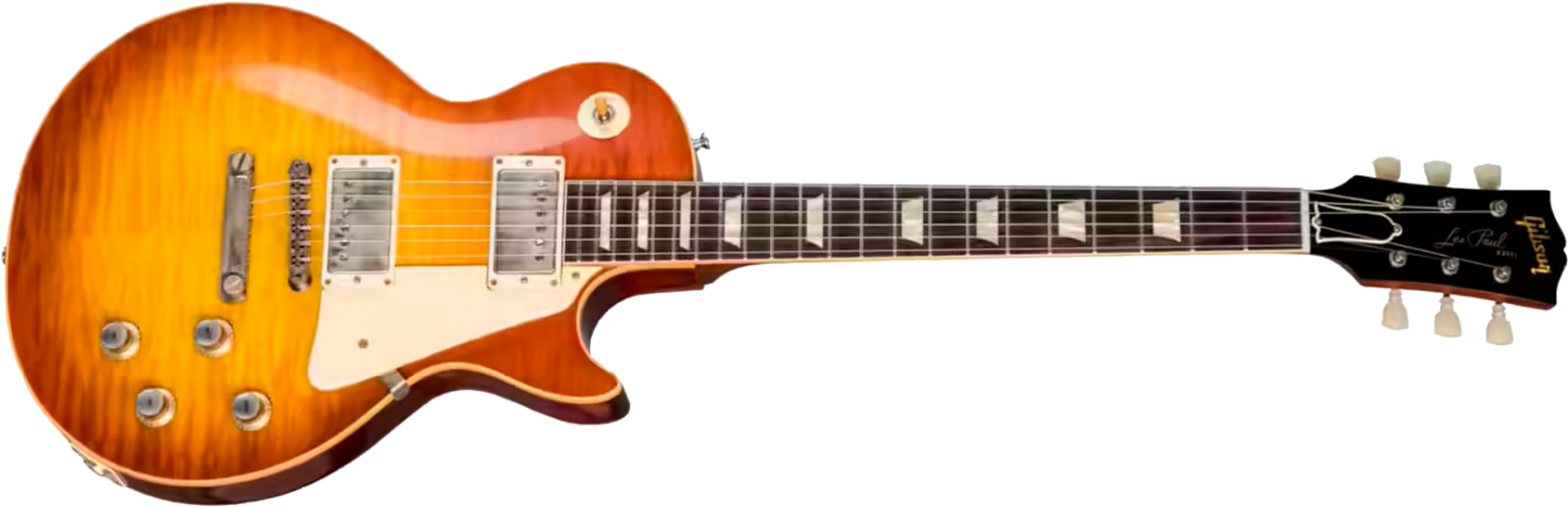 Gibson Custom Shop Les Paul Standard 1960 Reissue 2h Ht Rw - Vos Tangerine Burst - Guitare Électrique Single Cut - Main picture