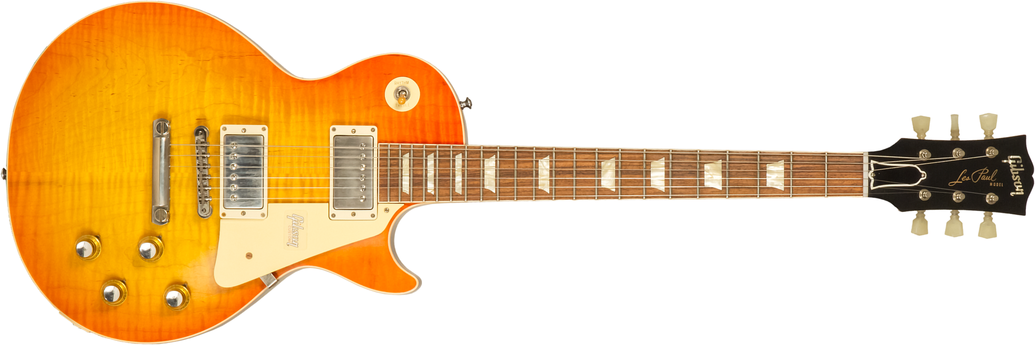 Gibson Custom Shop Les Paul Standard 1960 V2 60th Anniversary 2h Ht Rw #0600 - Vos Orange Lemon Fade - Guitare Électrique Single Cut - Main picture