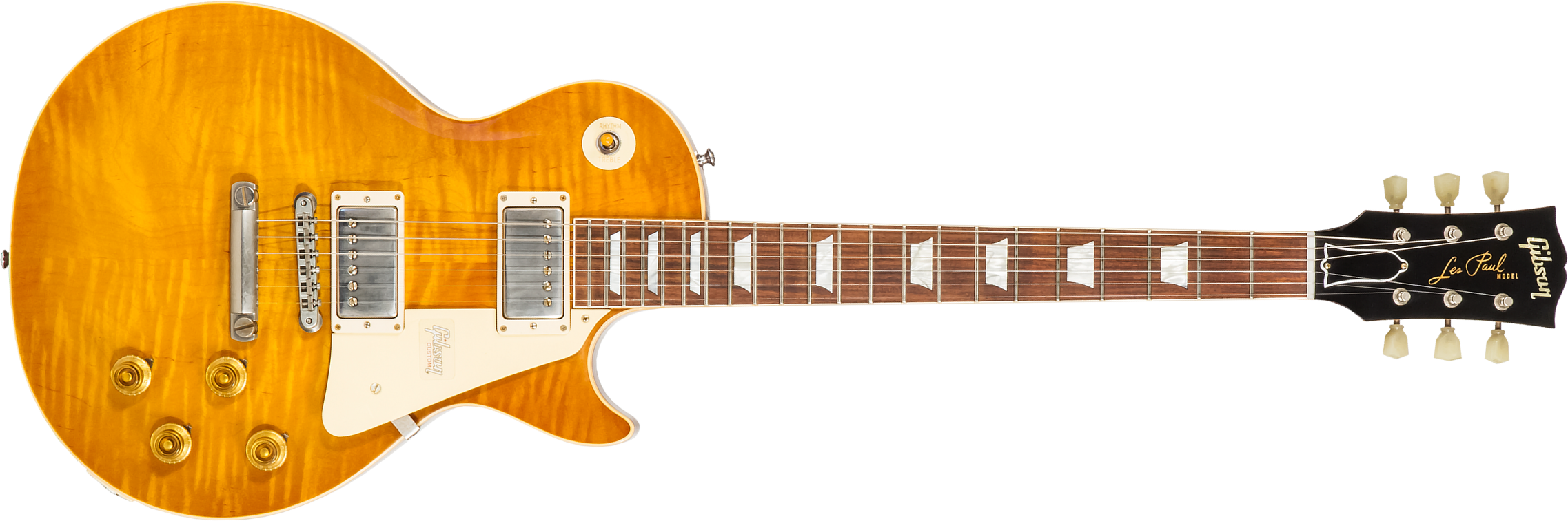 Gibson Custom Shop Les Paul Standard Burstdriver 2h Ht Rw #871130 - Vos Amber Ale - Guitare Électrique Single Cut - Main picture