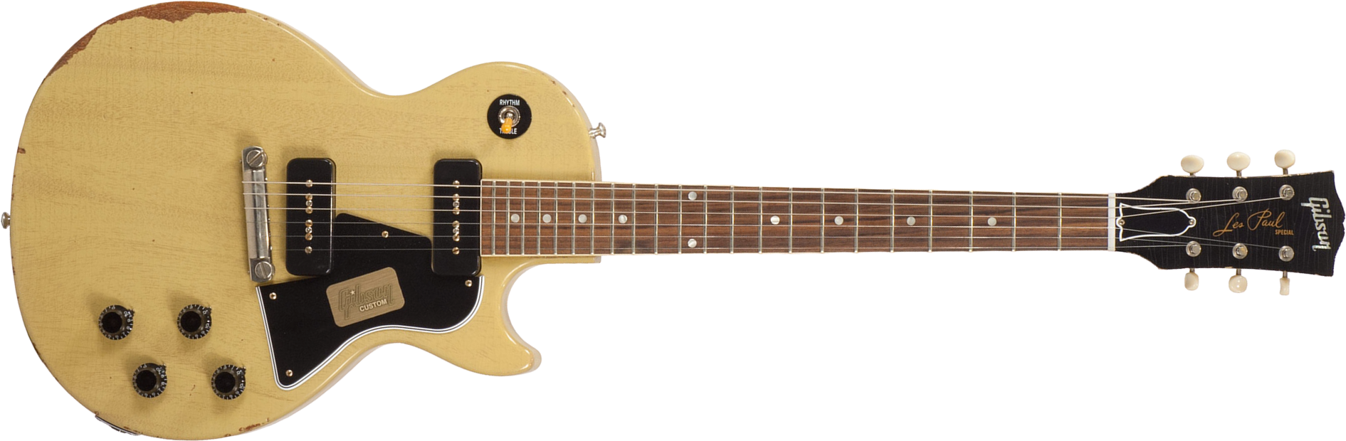 Gibson Custom Shop M2m  Les Paul Special 1960 Single Cut 2p90 Ht Rw - Heavy Aged Tv Yellow - Guitare Électrique Single Cut - Main picture