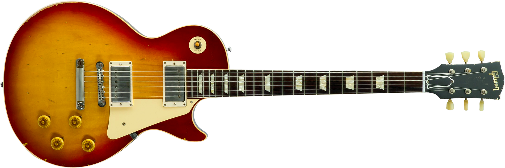 Gibson Custom Shop M2m Les Paul Standard 1958 2h Ht Rw #80780 - Heavy Aged '58 Burst - Guitare Électrique Single Cut - Main picture
