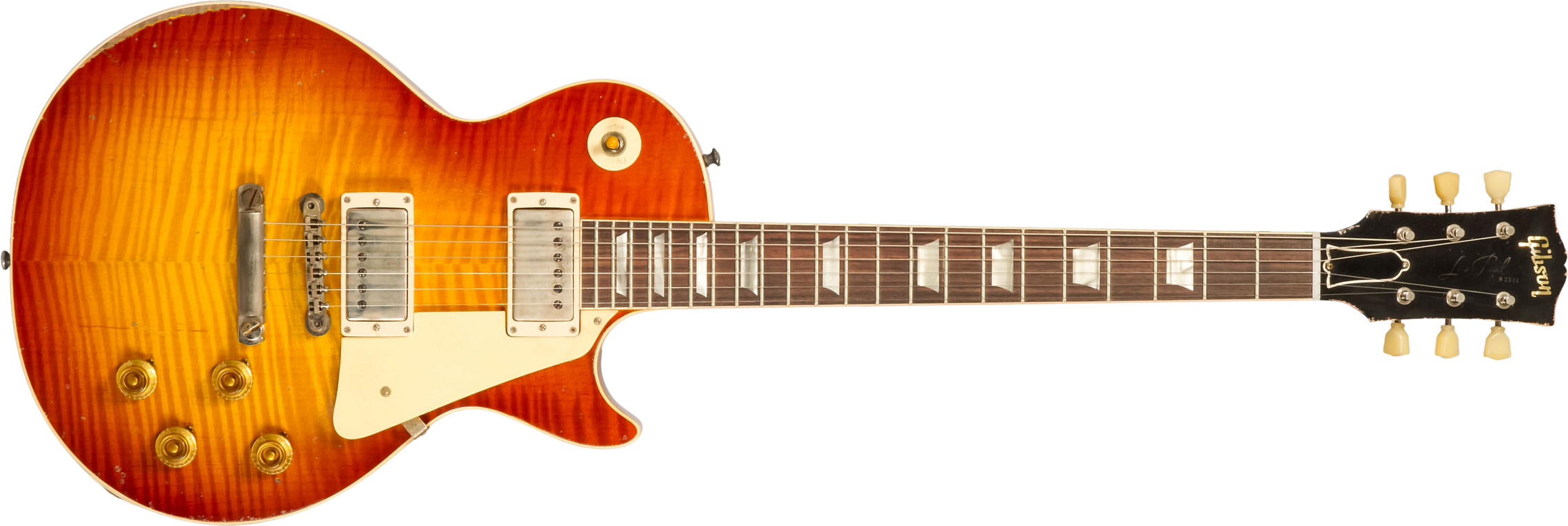 Gibson Custom Shop M2m Les Paul Standard 1959 2h Ht Rw #942136 - Murphy Lab Heavy Aged Sunrise Tea Burst - Guitare Électrique Single Cut - Main pictur