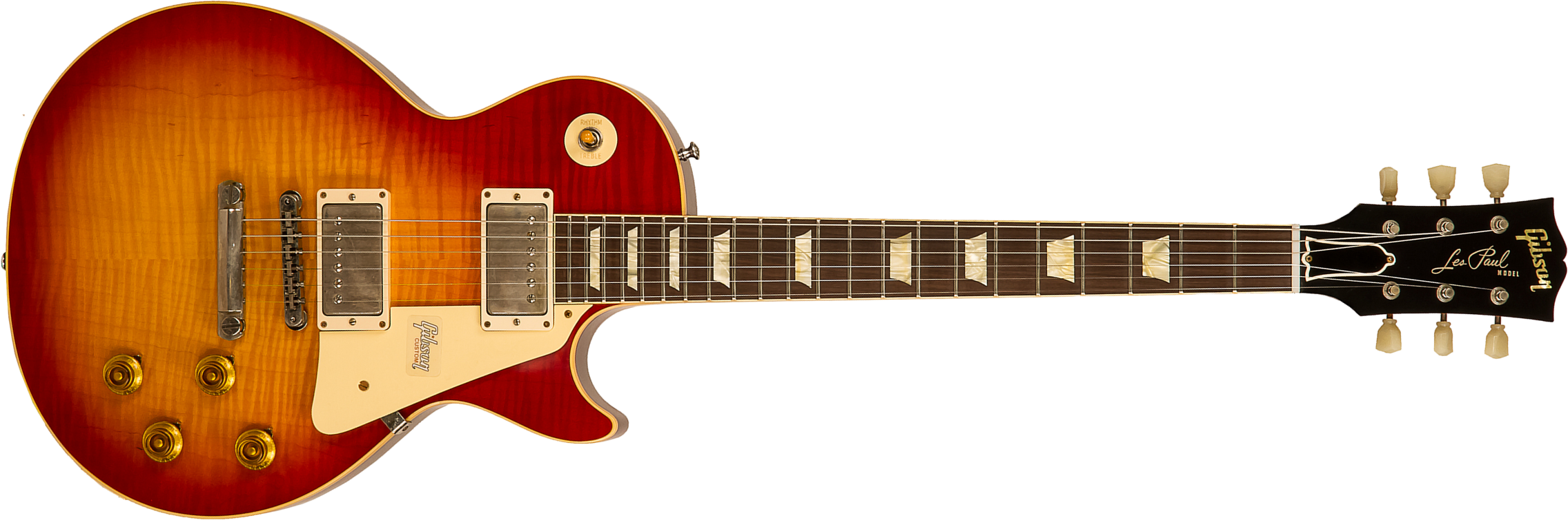 Gibson Custom Shop M2m Les Paul Standard 1959 60th Anniversary 2h Ht Rw #991818 - Vos Sunrise Teaburst - Guitare Électrique Single Cut - Main picture