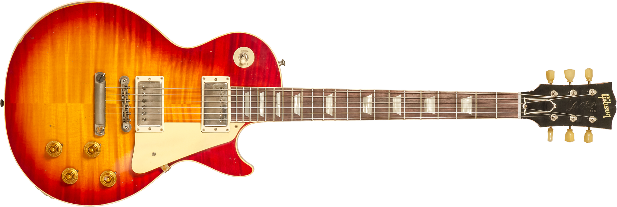 Gibson Custom Shop M2m Les Paul Standard 1959 Reissue 2h Ht Rw #934231 - Murphy Lab Heavy Aged Factory Burst - Guitare Électrique Single Cut - Main pi