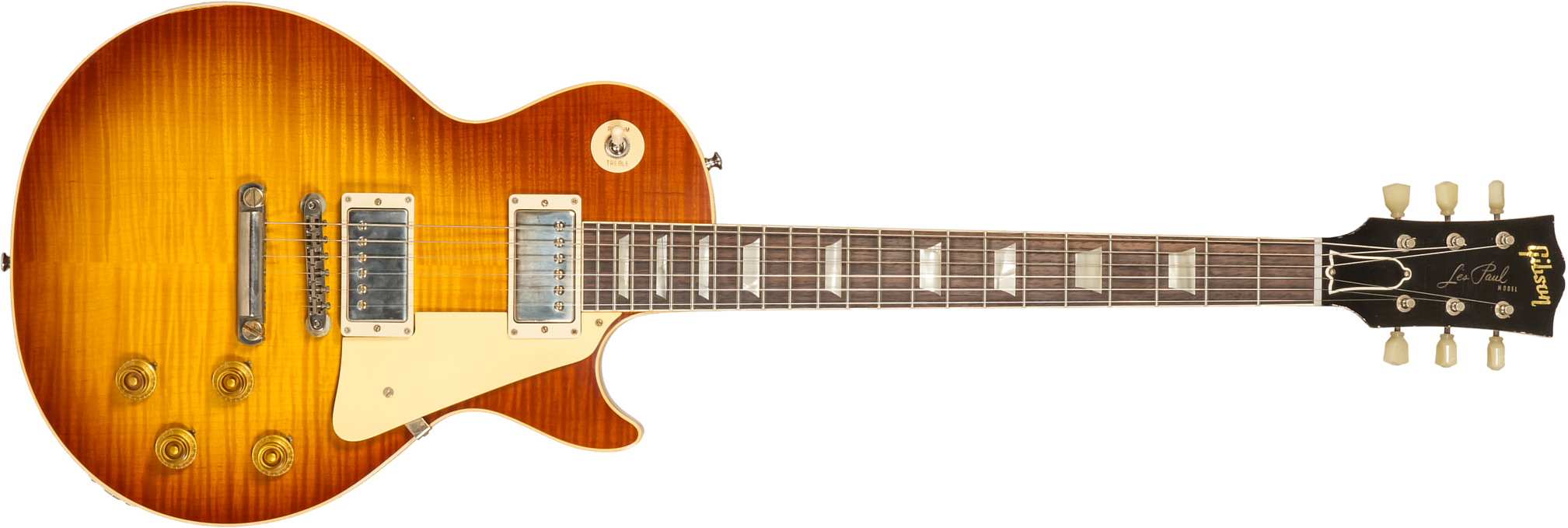 Gibson Custom Shop M2m Les Paul Standard 1959 Reissue 2h Ht Rw #934285 - Murphy Lab Light Aged Ice Tea Burst - Guitare Électrique Single Cut - Main pi