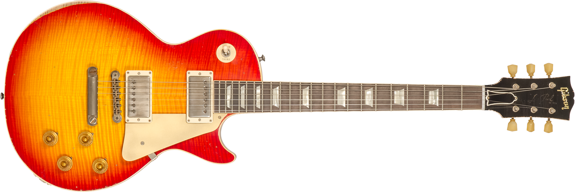 Gibson Custom Shop M2m Les Paul Standard 1959 Reissue 2h Ht Rw #934298 - Murphy Lab Ultra Heavy Aged Washed Cherry Sunburst - Guitare Électrique Singl