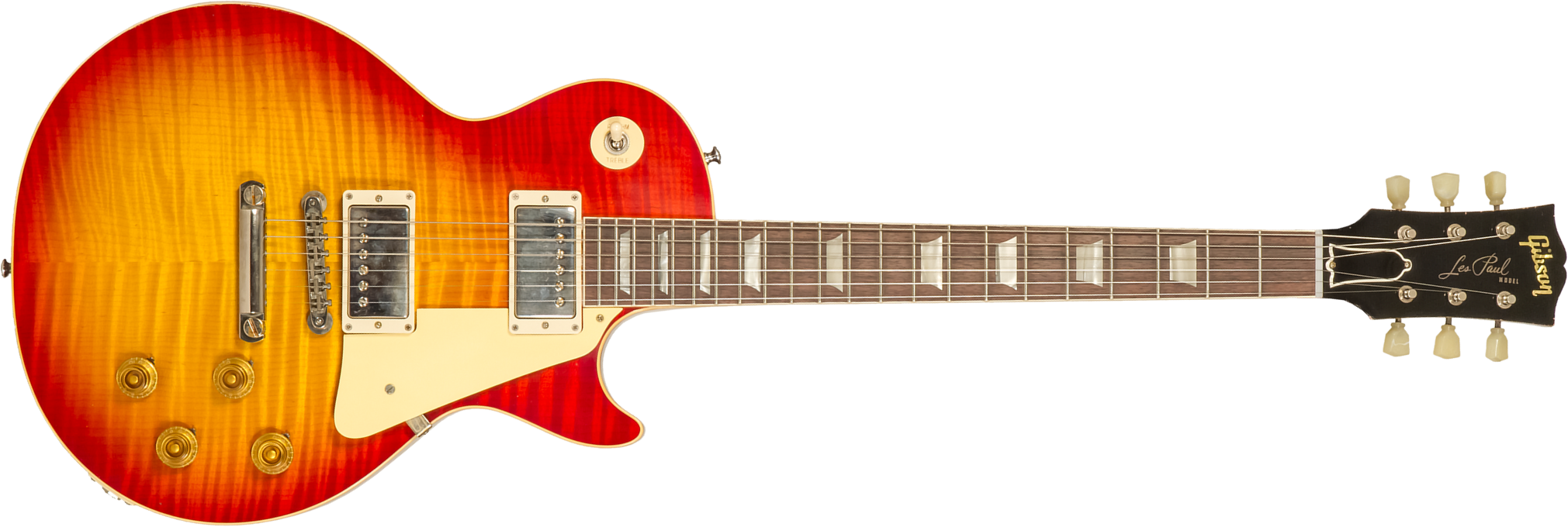 Gibson Custom Shop M2m Les Paul Standard 1959 Reissue 2h Ht Rw #94389 - Murphy Lab Light Aged Washed Cherry Sunburst - Guitare Électrique Single Cut -