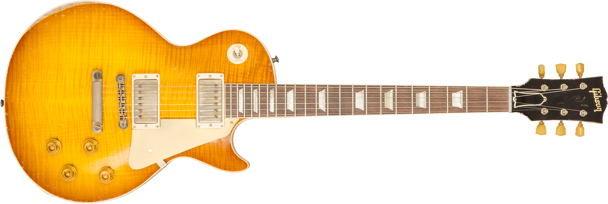 Gibson Custom Shop M2m Les Paul Standard 1959 Reissue 2h Ht Rw #94702 - Murphy Lab Ultra Heavy Aged Golden Poppy Burst - Guitare Électrique Single Cut