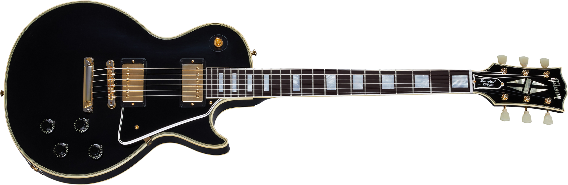 Gibson Custom Shop Murphy Lab Les Paul Custom 1957 2-pickups Reissue 2h Ht Eb - Ultra Light Aged Ebony - Guitare Électrique Single Cut - Main picture