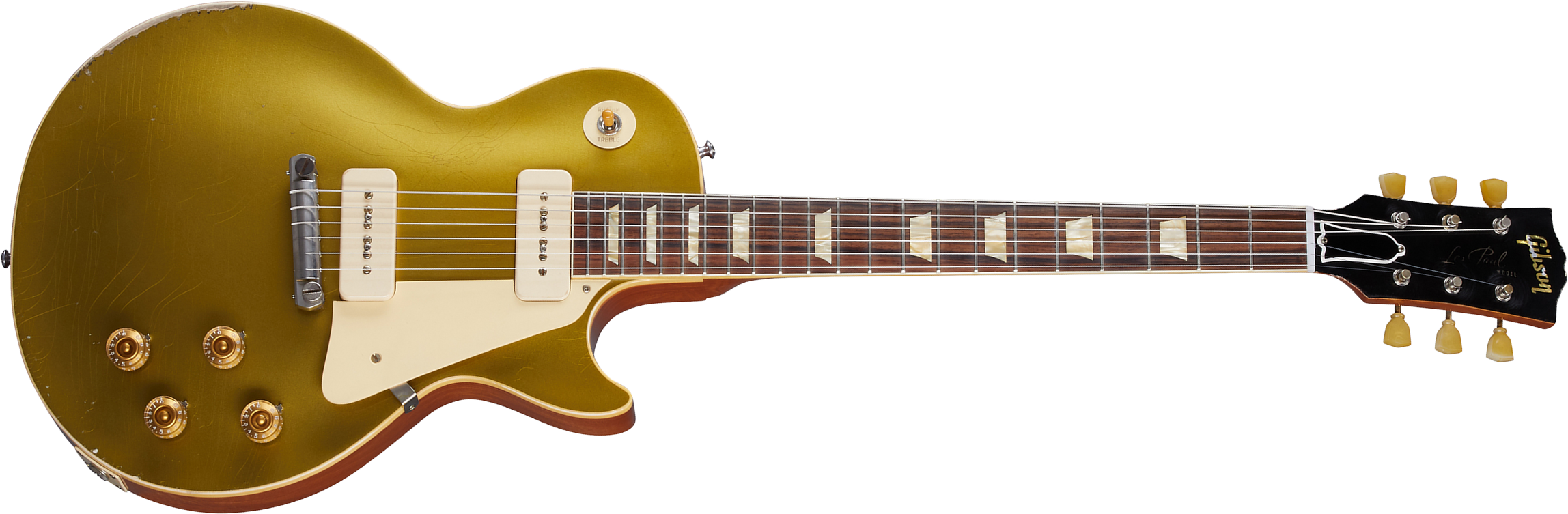Gibson Custom Shop Murphy Lab Les Paul Goldtop 1954 Reissue 2p90 Ht Rw - Heavy Aged Double Gold - Guitare Électrique Single Cut - Main picture