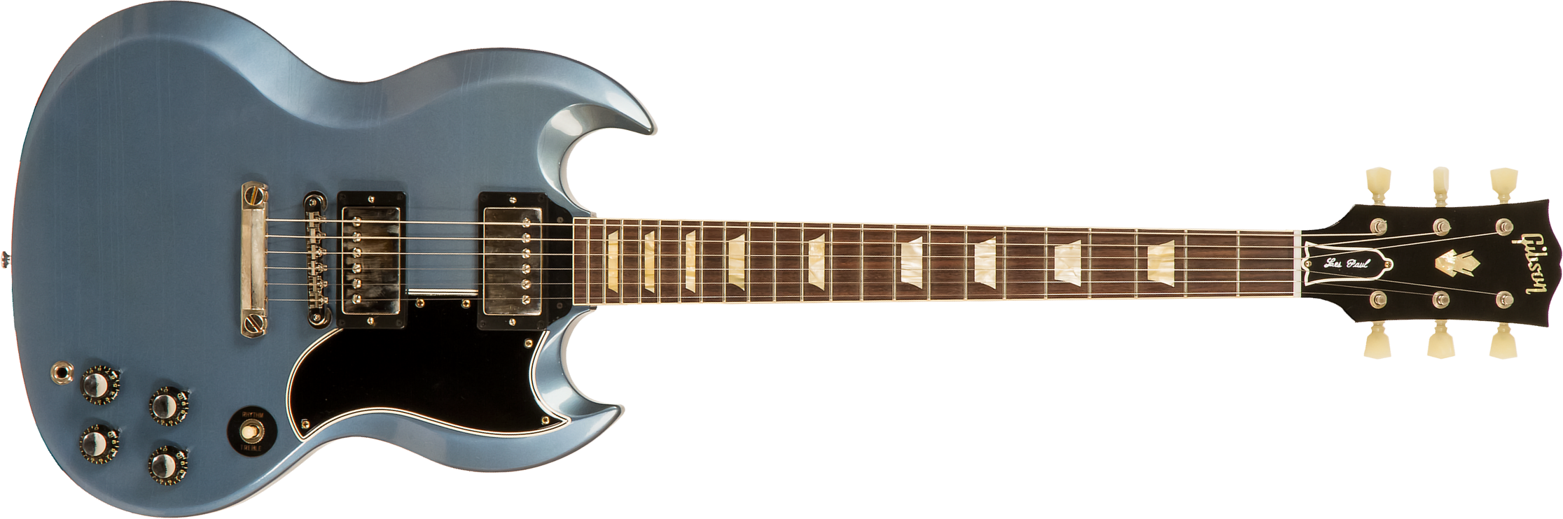 Guitare électrique double cut Gibson Custom Shop Murphy Lab 1961 SG Standard Reissue #005822 - Ultra light aged pelham blue