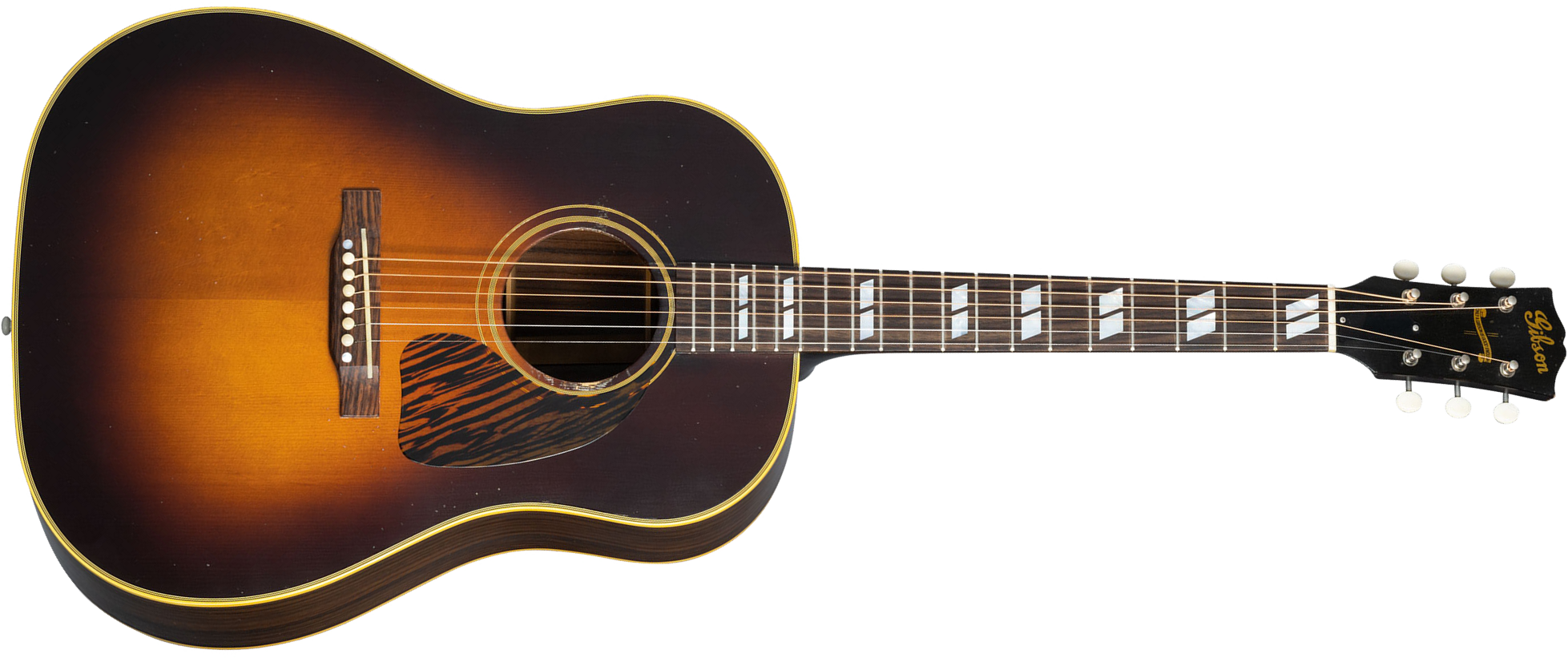 Gibson Custom Shop Murphy Lab Southern Jumbo Banner 1942 Dreadnought Rs Epicea Palissandre Rw - Light Aged Vintage Sunburst - Guitare Acoustique - Mai