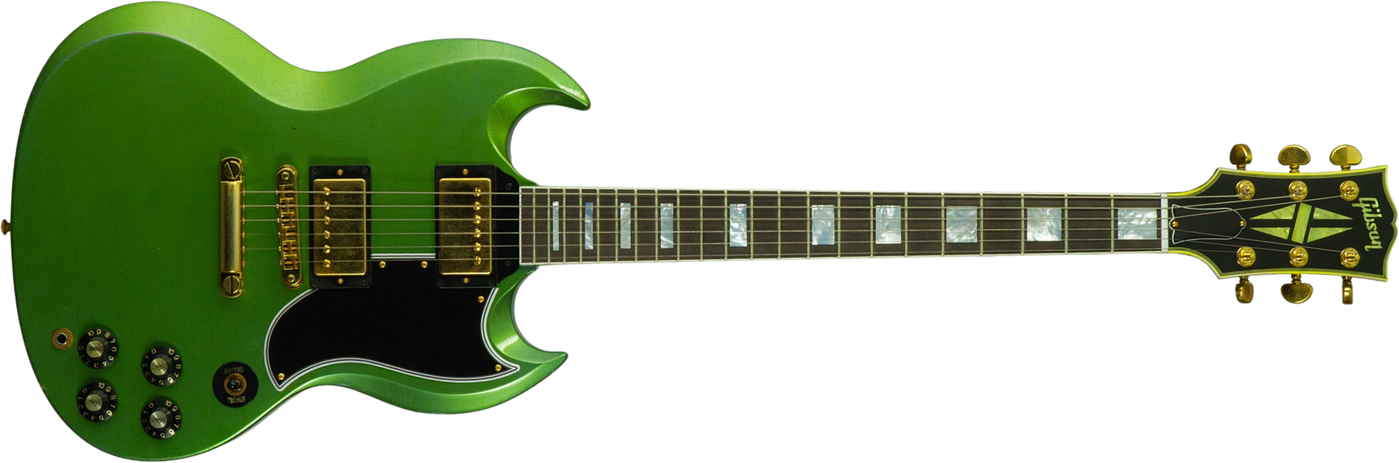 Gibson Custom Shop Sg Custom Modern 2h Eb #cs500857 - Murphy Lab Light Aged Verdoro Green - Guitare Électrique Double Cut - Main picture