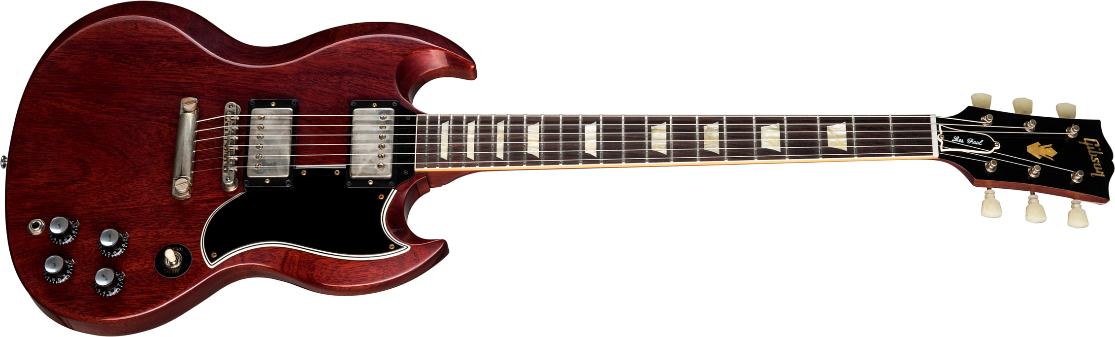 Gibson Custom Shop Sg Standard 1961 Reissue Stop Bar 2019 2h Ht Rw Rw - Vos Cherry Red - Guitare Électrique Double Cut - Main picture