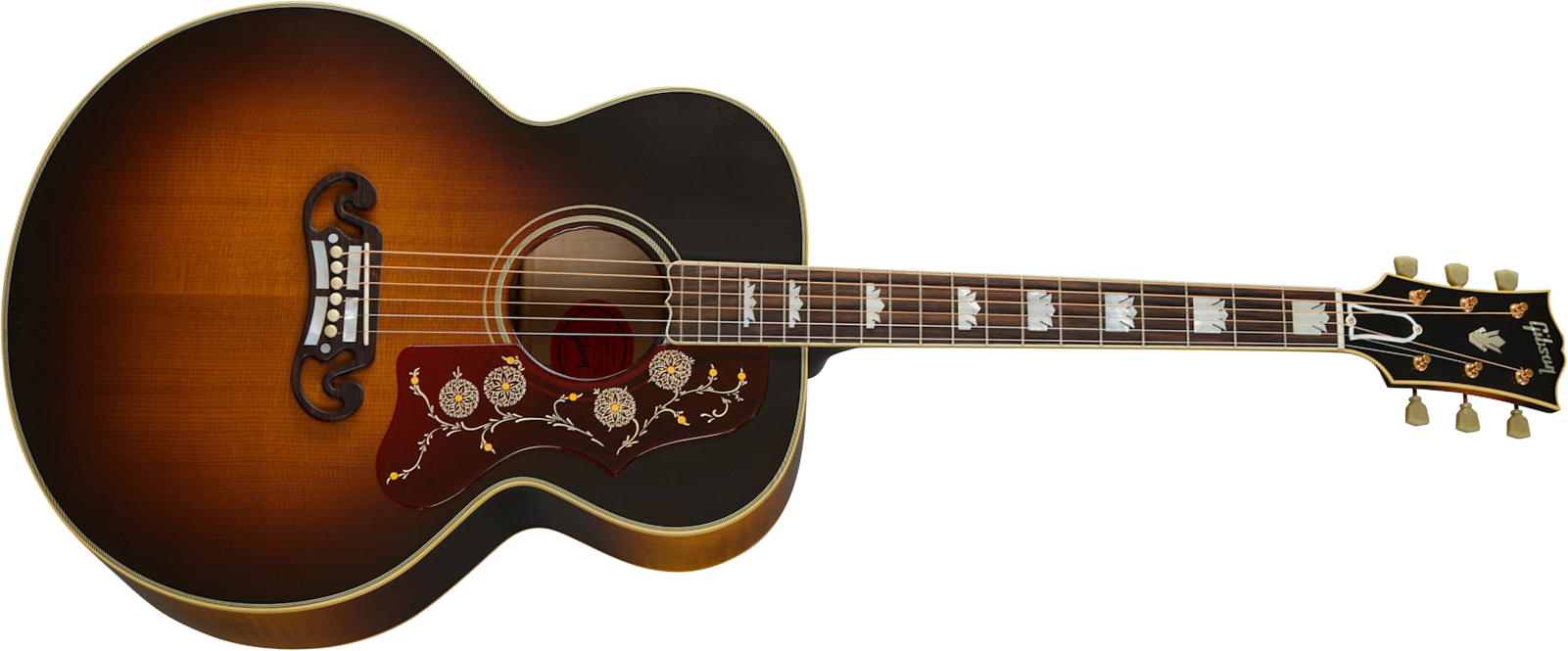 Gibson Custom Shop Sj-200 1957 Super Jumbo Epicea Erable Rw - Vos Vintage Sunburst - Guitare Acoustique - Main picture