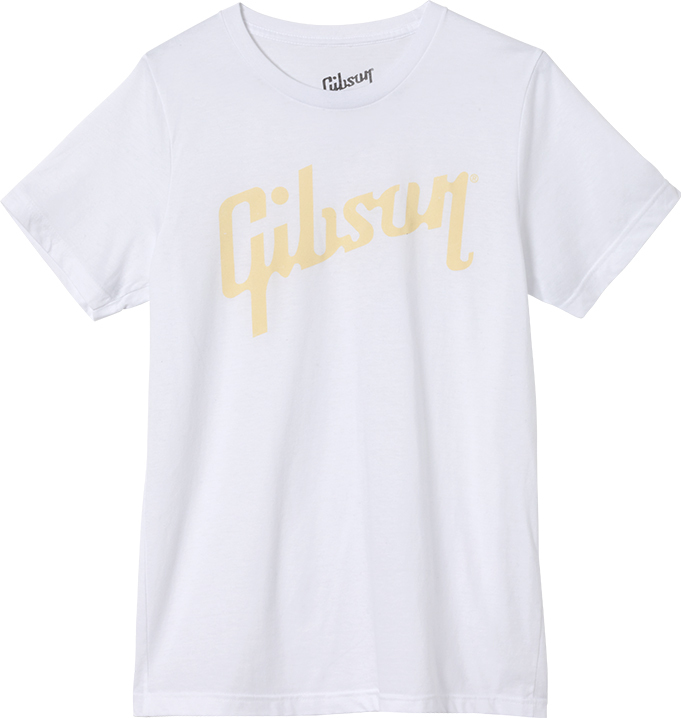 Gibson Distressed Logo  Tee Small White - T-shirt - Main picture