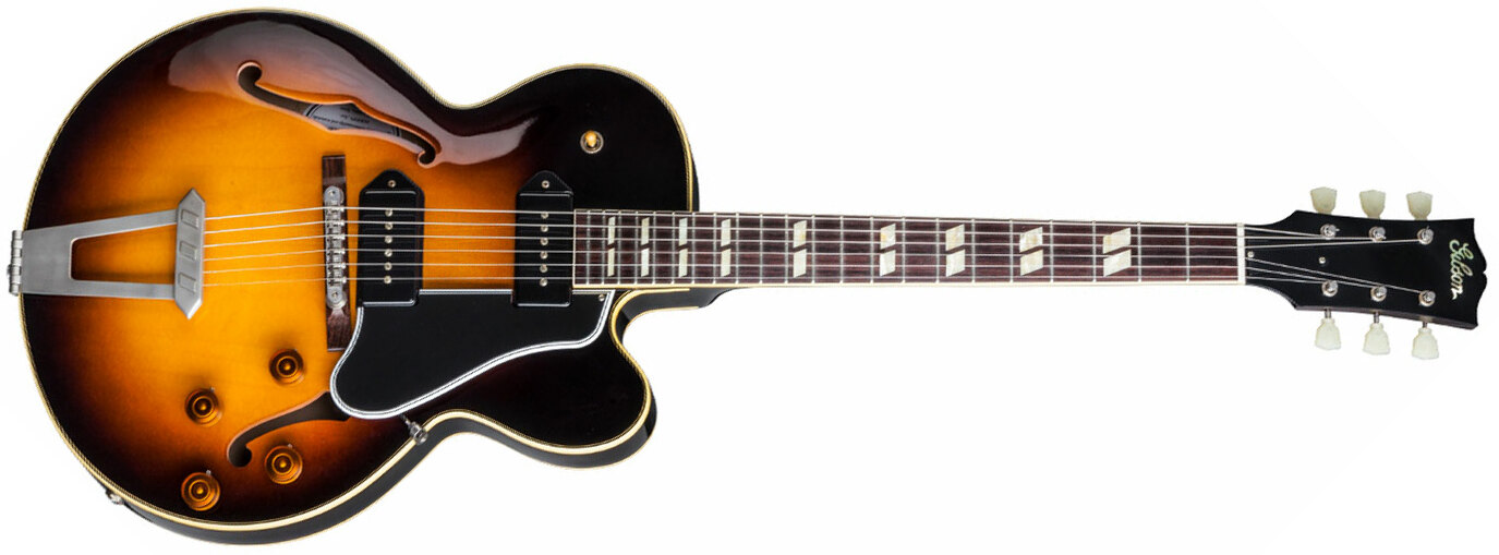 Gibson Es-275 P-90 Ltd - Vos Dark Burst - Guitare Électrique 1/2 Caisse - Main picture