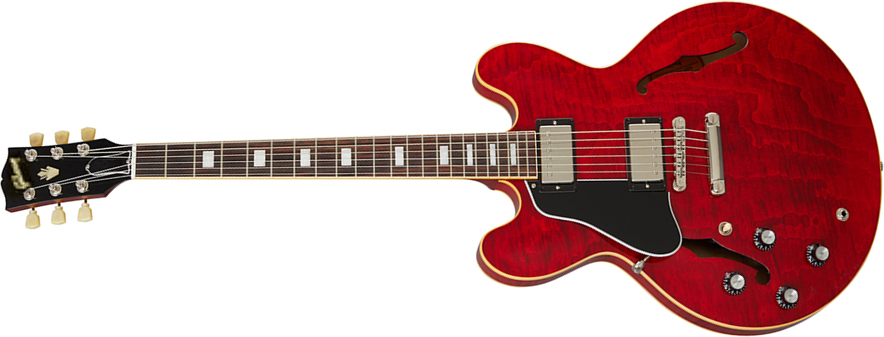 Gibson Es-335 Figured Lh Original Gaucher 2h Ht Rw - Sixties Cherry - Guitare Électrique Gaucher - Main picture