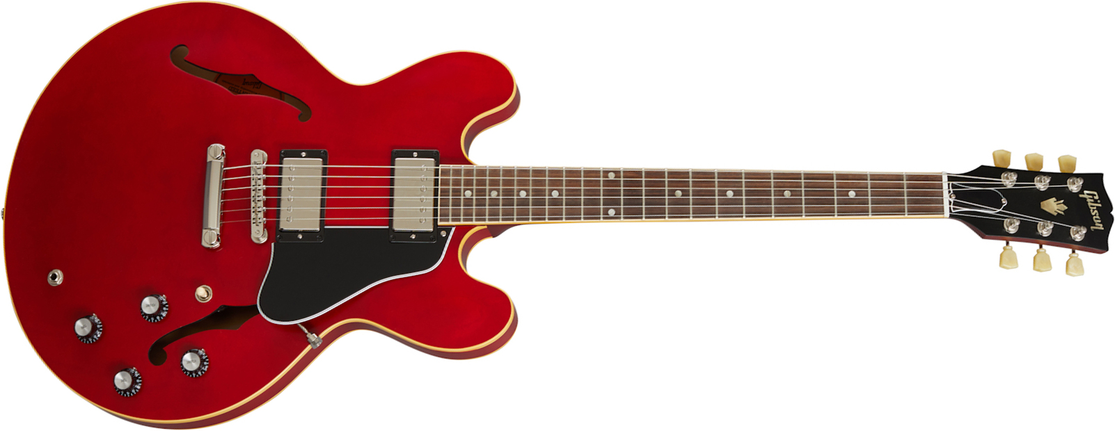 Gibson Es-335 Satin Modern 2020 2h Ht Rw - Satin Cherry - Guitare Électrique 1/2 Caisse - Main picture
