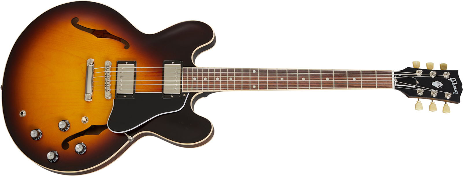 Gibson Es-335 Satin Modern 2020 2h Ht Rw - Satin Vintage Sunburst - Guitare Électrique 1/2 Caisse - Main picture