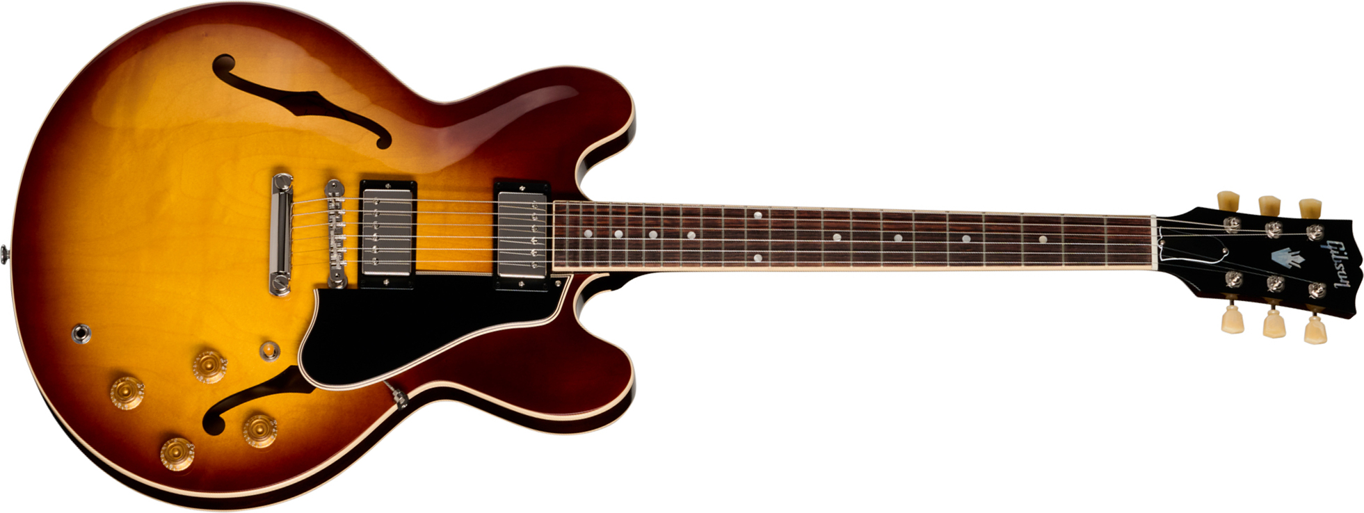 Gibson Es335 50s Usa 2h Ht Rw - Vintage Tobacco Burst - Guitare Électrique 1/2 Caisse - Main picture