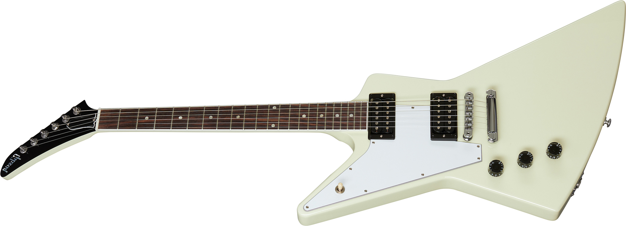 Gibson Explorer 70s Original Gaucher Hh Ht Rw - Classic White - Guitare Électrique Gaucher - Main picture