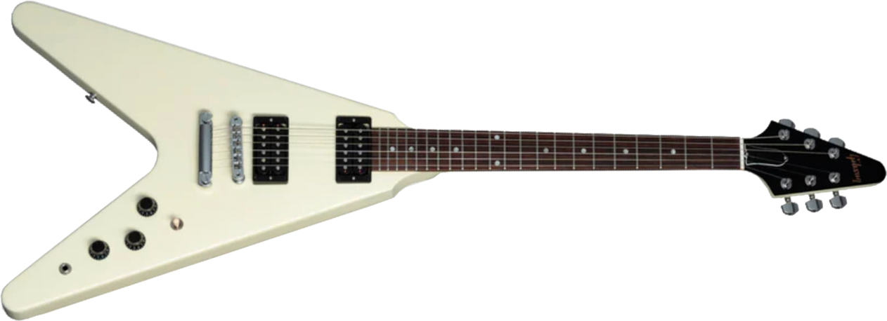Gibson Flying V 80s 2h Ht Rw - Classic White - Guitare Électrique RÉtro Rock - Main picture