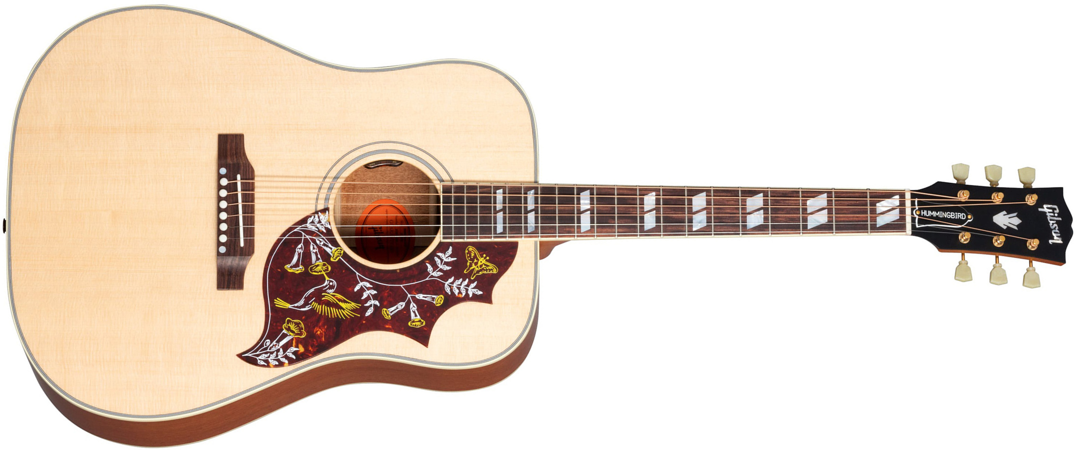 Gibson Hummingbird Faded Original Dreadnought Epicea Acajou Rw - Antique Natural - Guitare Acoustique - Main picture