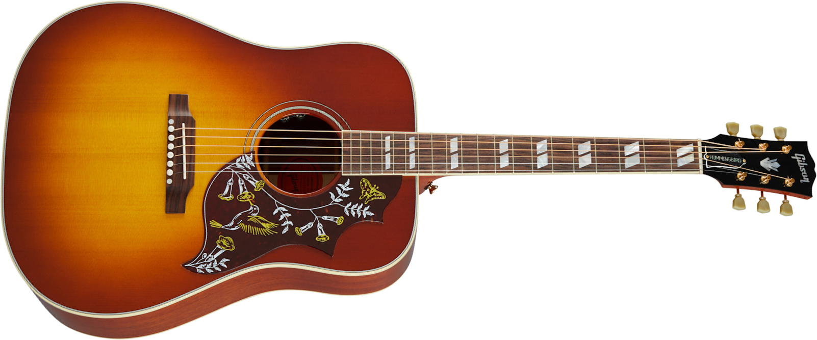 Gibson Hummingbird Original 2020 Dreadnought Epicea Acajou Rw - Heritage Cherry Sunburst - Guitare Electro Acoustique - Main picture