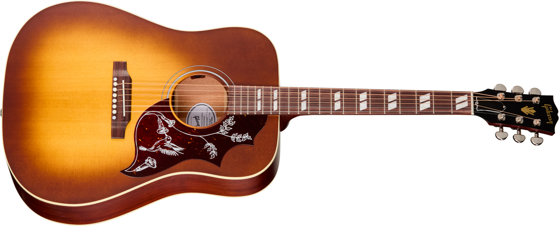 Gibson Hummingbird Special Modern Dreadnought Cbd Epicea Acajou Rw - Satin Honey Burst - Guitare Folk - Main picture
