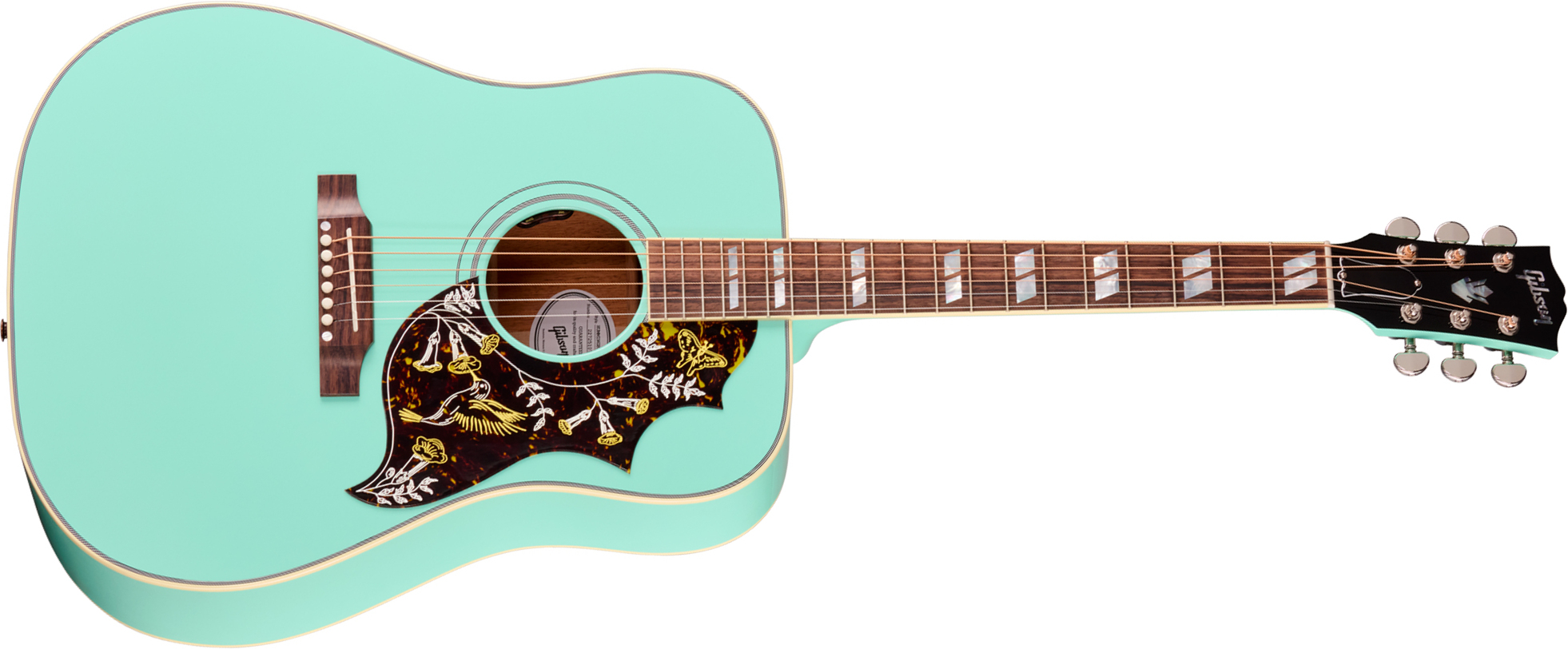 Gibson Hummingbird Standard (baggs Hifi Dna) Dreadnought Epicea Acajou Rw - Southwestern Turquoise - Guitare Folk - Main picture