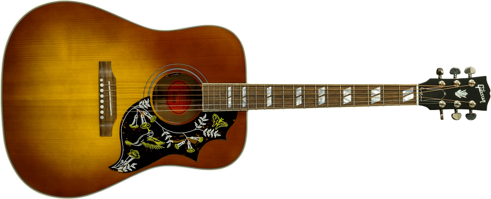 Gibson Hummingbird Standard Modern Dreadnought Epicea Acajou Rw - Honey Burst - Guitare Folk - Main picture