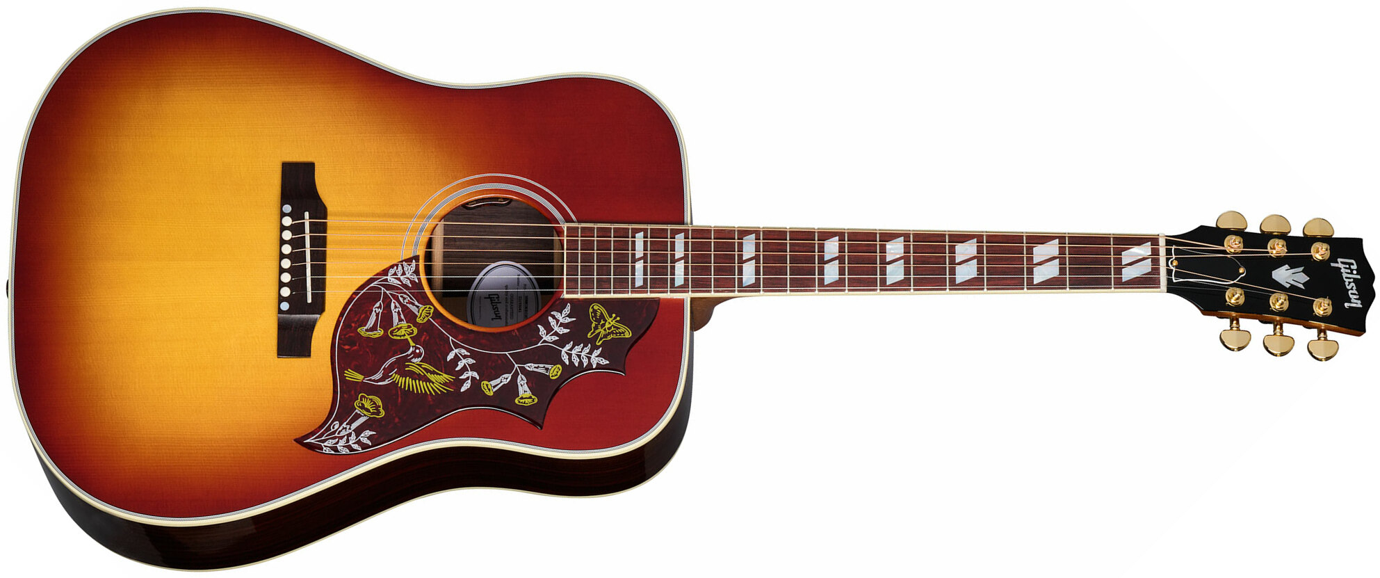 Gibson Hummingbird Standard Rosewood Dreadnought Epicea Acajou Rw - Rosewood Burst - Guitare Electro Acoustique - Main picture