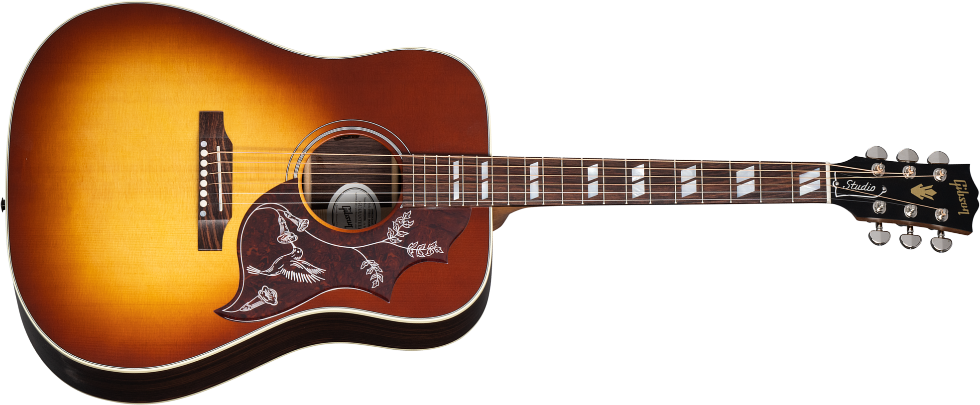 Gibson Hummingbird Studio Rosewood Modern 2024 Dreadnought Epicea Palissandre Rw - Satin Rosewood Burst - Guitare Folk - Main picture