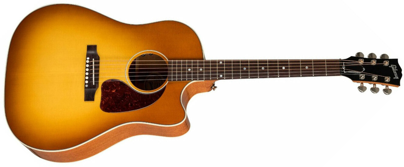 Gibson J-45 Cutaway 2019 Dreadnought Cw Epicea Acajou Rw - Heritage Cherry Sunburst - Guitare Folk - Main picture