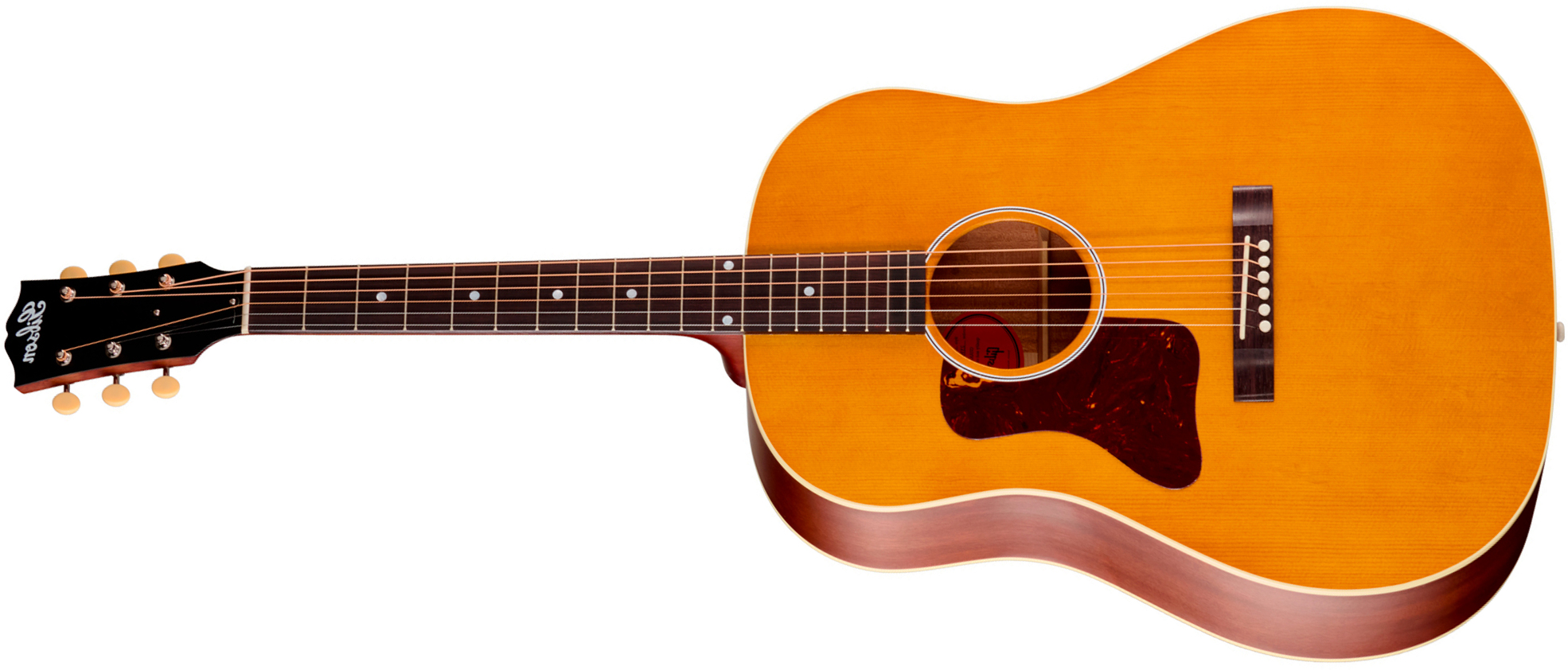 Gibson J45 Century 12-fret Lh Dreadnought Shsc Gaucher Epicea Acajou Rw - Vintage Amber Satin - Guitare Folk - Main picture