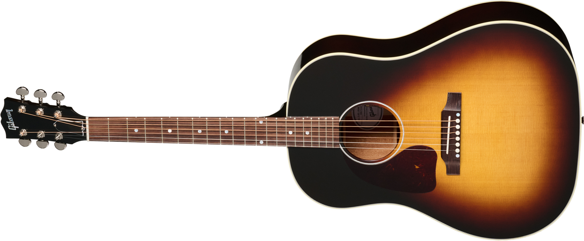 Gibson J45 Standard Lh (baggs Hifi Dna) Dreadnought Gaucher Epicea Acajou Rw - Vintage Sunburst - Guitare Folk - Main picture