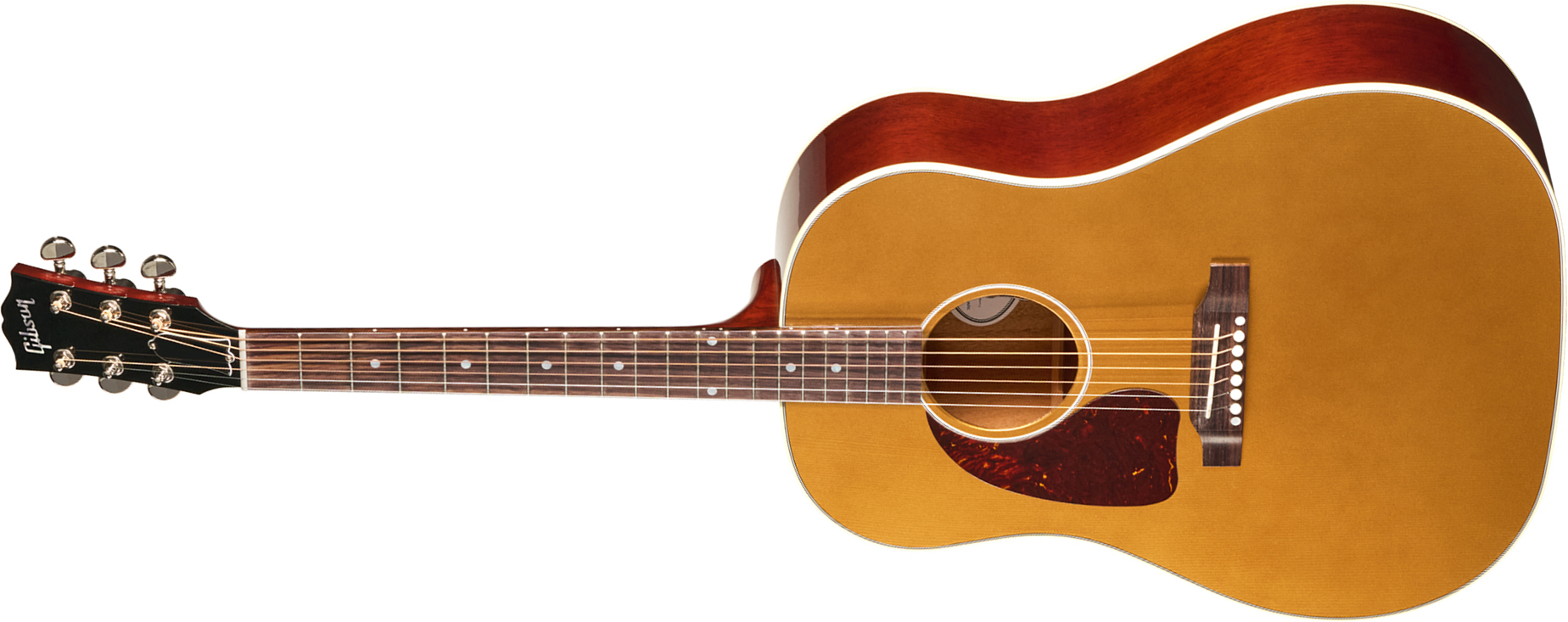 Gibson J45 Standard Lh (baggs Hifi Dna) Dreadnought Gaucher Epicea Acajou Rw - Goldtop - Guitare Folk - Main picture