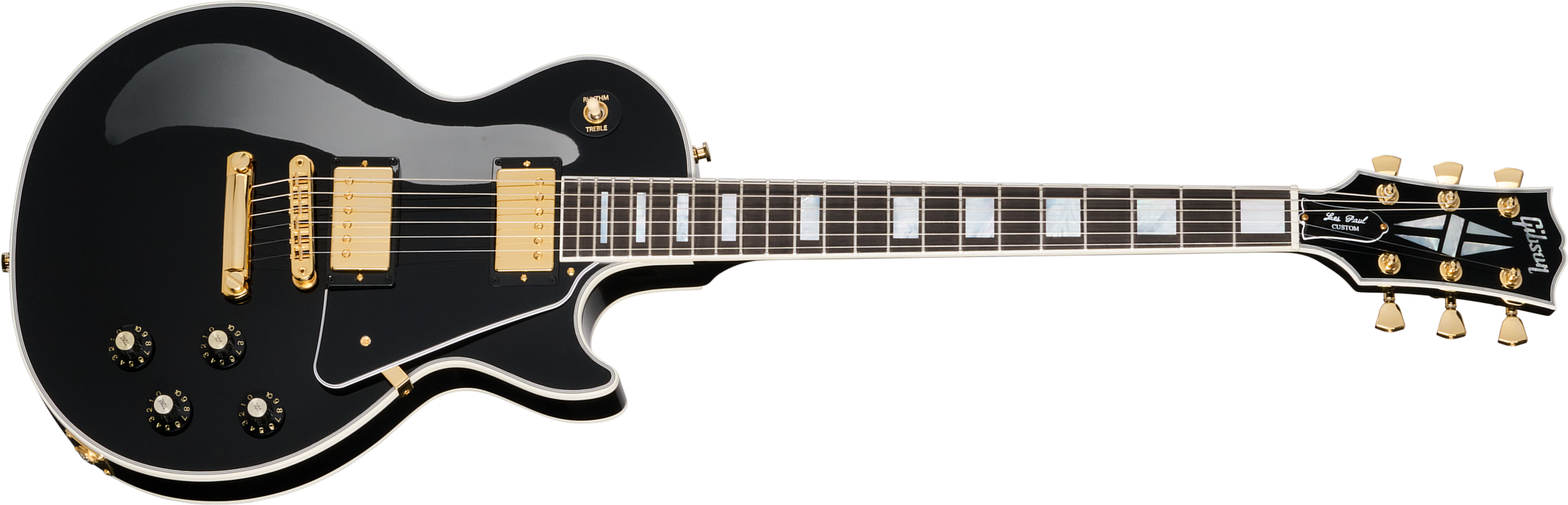 Gibson Les Paul Custom 70s 2h Ht Eb - Ebony - Guitare Électrique Single Cut - Main picture