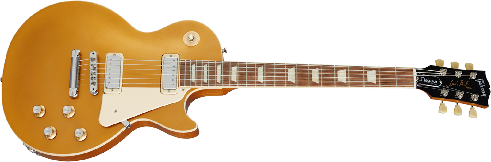 Gibson Les Paul Deluxe 70s Original 2mh Ht Rw - Gold Top - Guitare Électrique Single Cut - Main picture